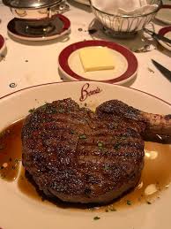 Bones signature dishes Seared Scallops with Swiss Chard, Wild Mushrooms and Bones Bacon
Dry Aged Bone-In Rib Eye (24 oz)
Japanese Wagyu A5 New York Strip (8oz)